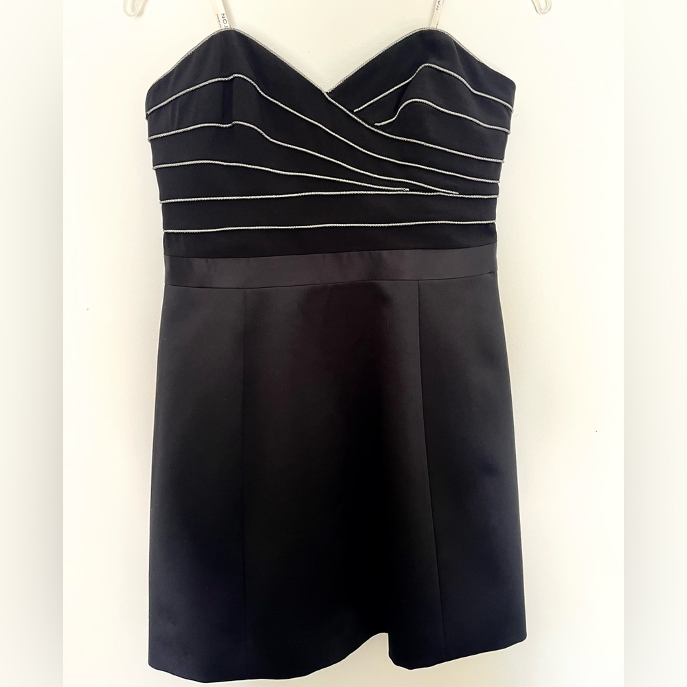 NWT Black Strapless Halston Heritage Dress Size 4W